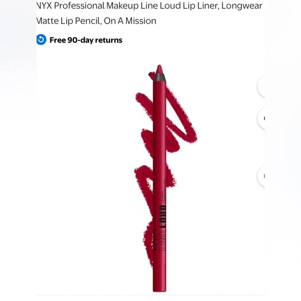 NYX Professional Makeup Line Loud Lip Liner, Longwear Matte Lip Pencil